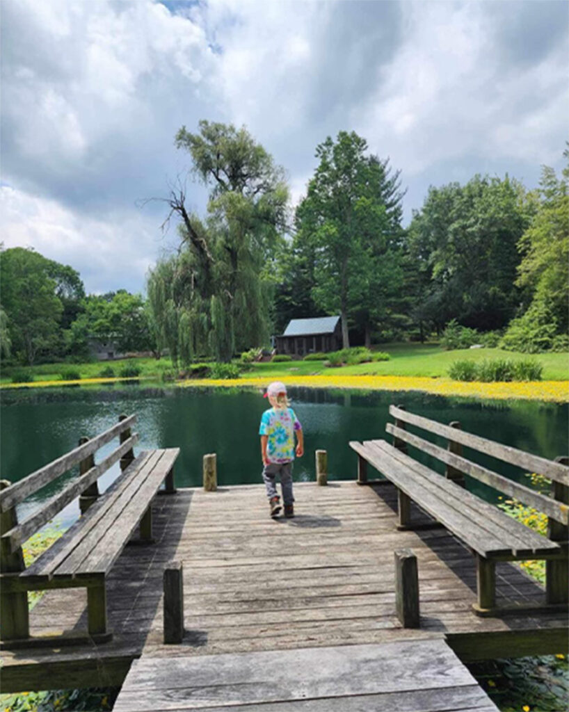Kid on a dock
